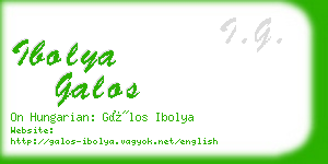 ibolya galos business card